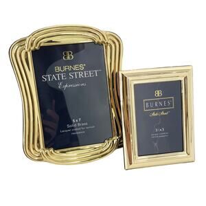 80s gold picture frames 1980s vintage set of 2 Burnes State Steet